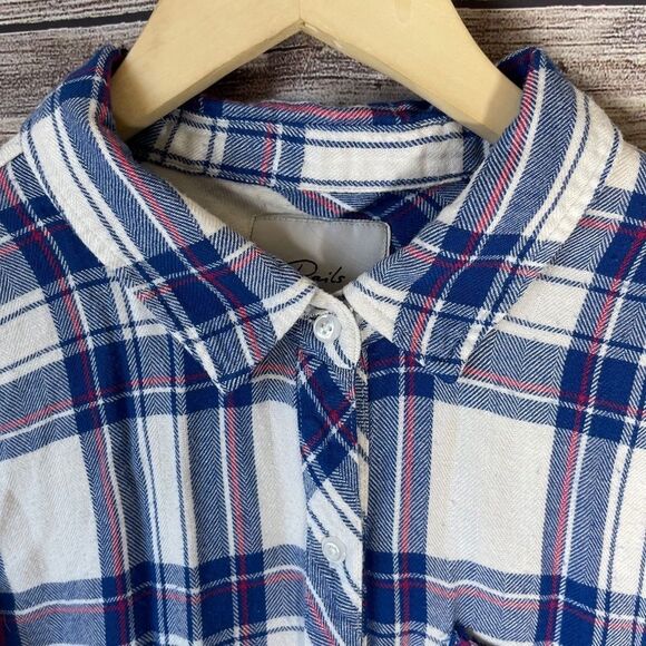 Rails Hunter White/Blue/Raspberry Flannel Button Down Shirt Sz S - Picture 10 of 10